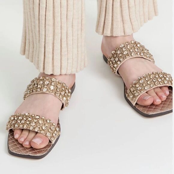 Sam Edelman Womens Ezel Embellished Slide Sandals | SZ 6.5M - Picture 2 of 8